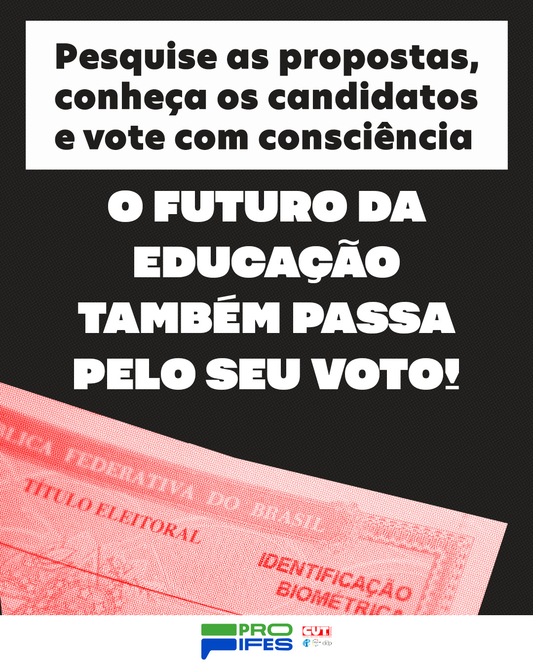 O voto é importante ato em defesa da educação pública