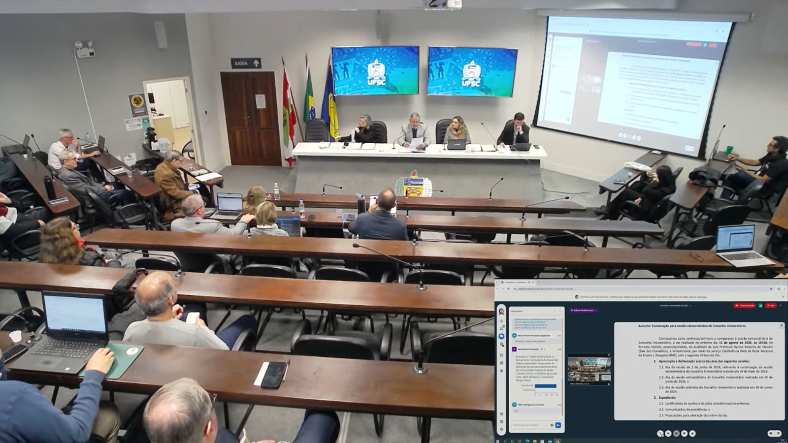 Conselho Universitário se reúne nesta terça-feira com apresentação da situação orçamentária da UFSC